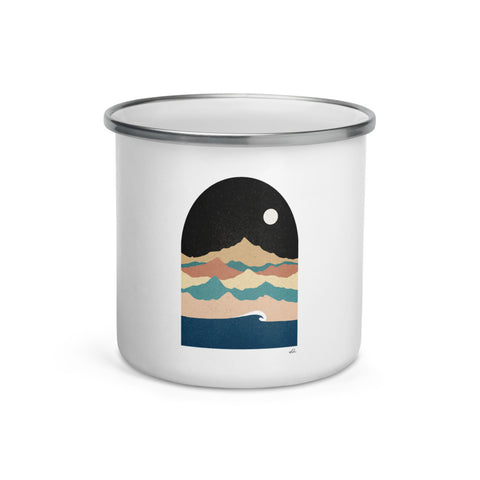 "Window View" Enamel Mug