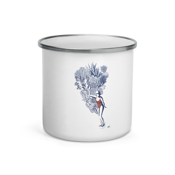 "Coral Slide II" Enamel Mug