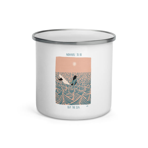 Nowhere to be but the Sea Enamel Mug