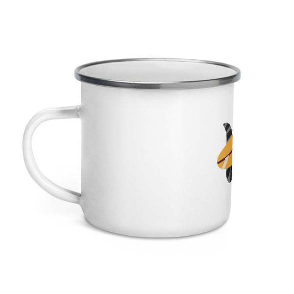 "Surfing Racoon" Enamel Mug