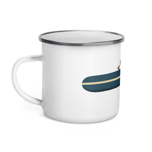 "Surfing Sloth" Enamel Mug