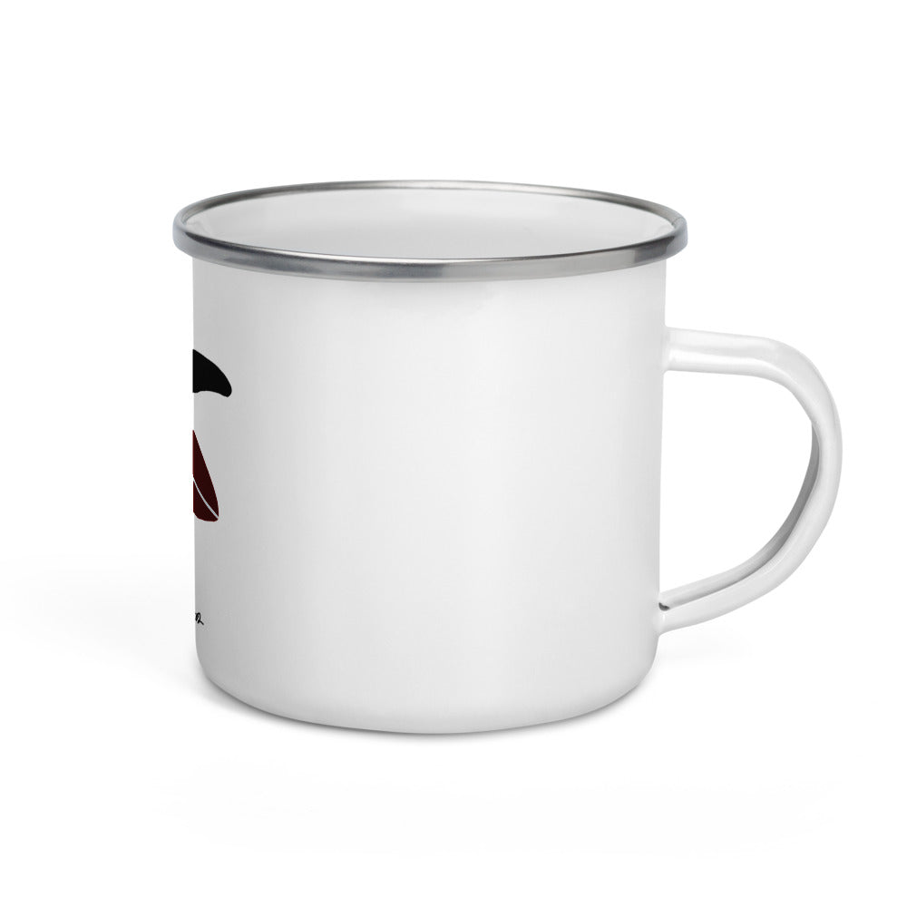 "Surfing Panda" Enamel Mug