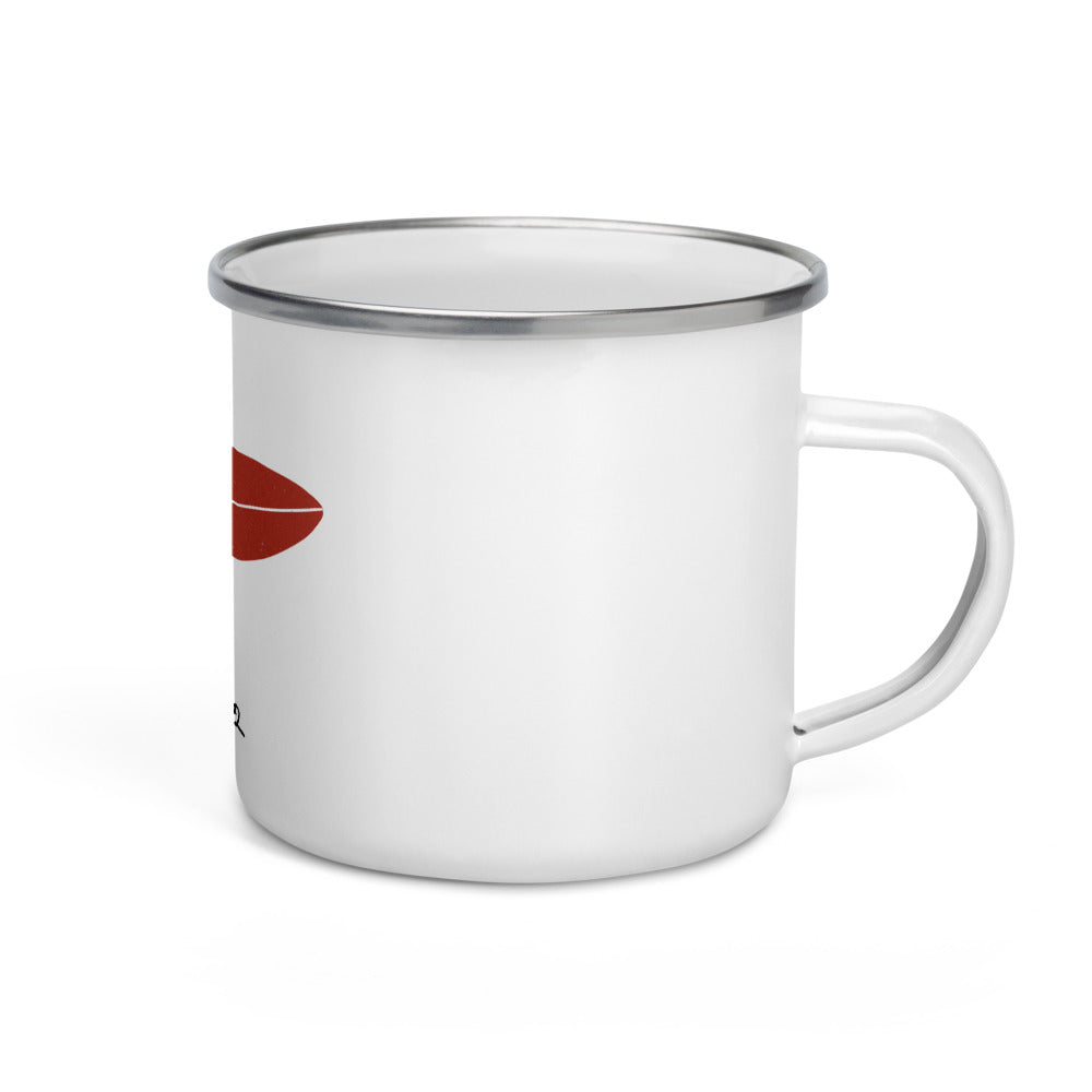 "Surfing Otter" Enamel Mug