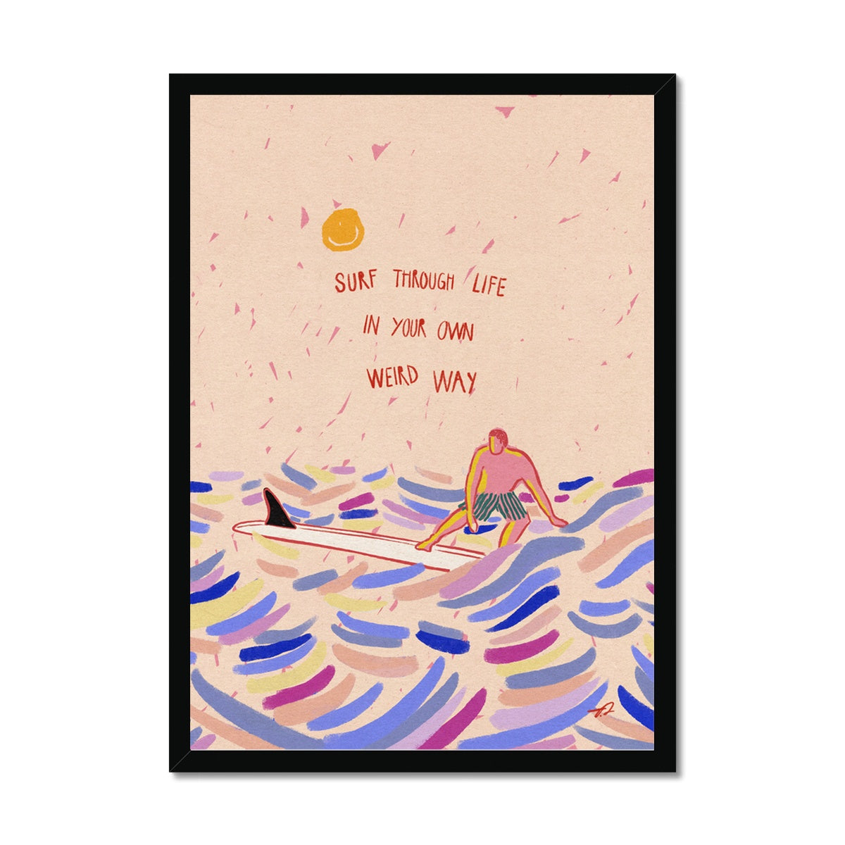 Surf weird Framed Print