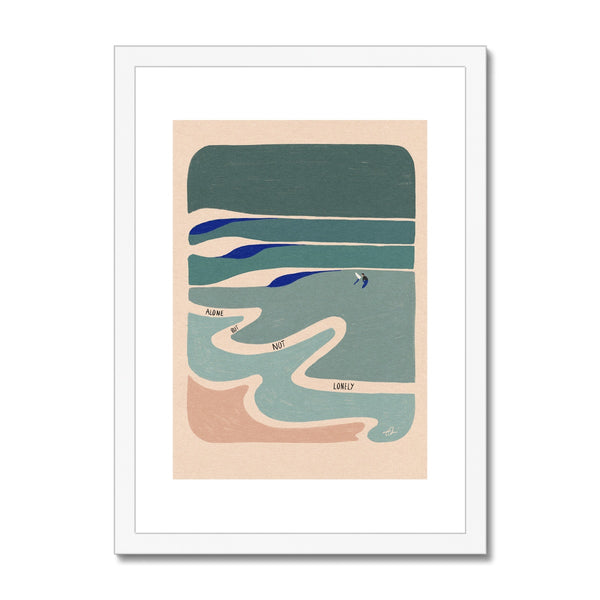 Alone but not lonely Framed & Mounted Print