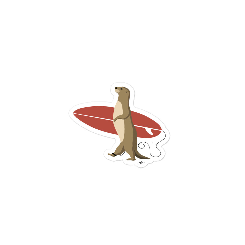 "Surfing Otter II" Bubble-free stickers