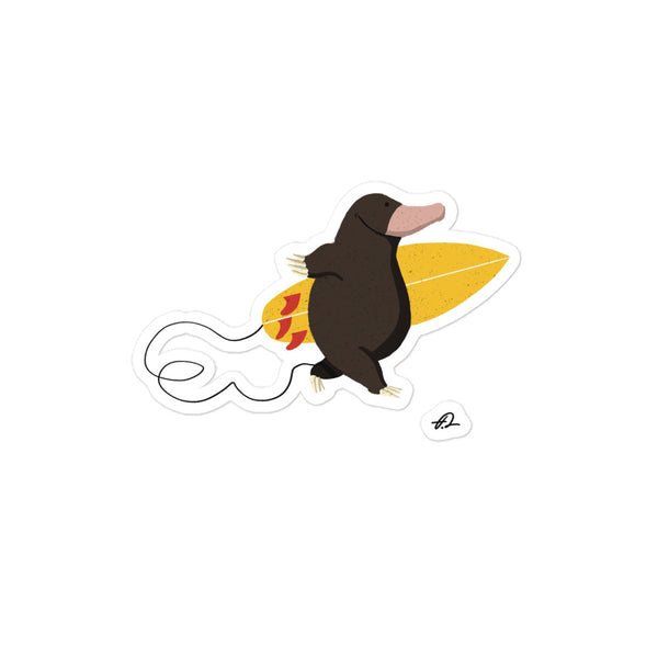 "Surfing Mole" Bubble-free stickers