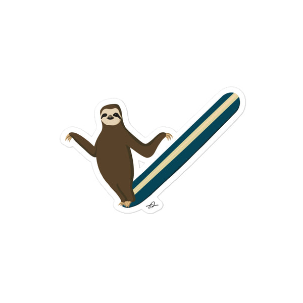 "Sliding into the new year like..." Bubble-free stickers