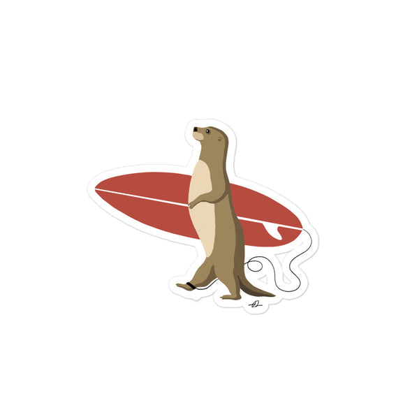 "Surfing Otter II" Bubble-free stickers