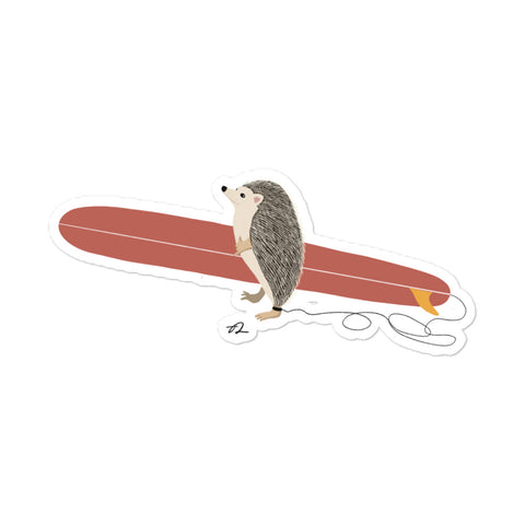 "Surfing Hedgehog" Sticker