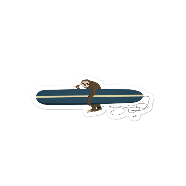 "Surfing Sloth" Sticker