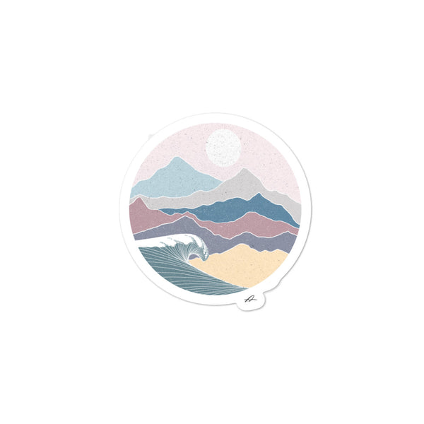 "Colorful Mountains" Sticker