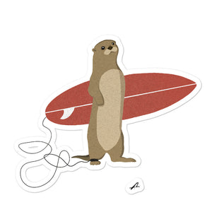 "Surfing Otter" Sticker