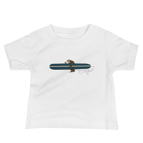 "Surfing Sloth" Baby Jersey Short Sleeve Tee