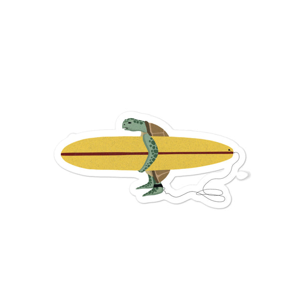 "Surfing Sea Turtle" Sticker