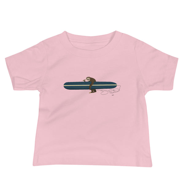 "Surfing Sloth" Baby Jersey Short Sleeve Tee
