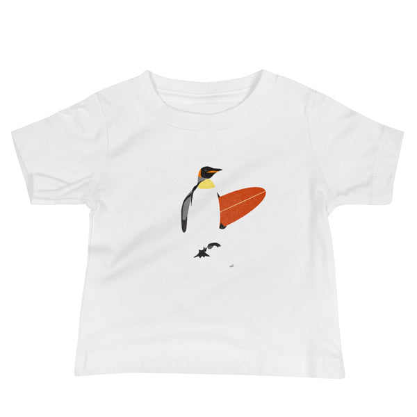 "Surfing Penguin" Baby Jersey Short Sleeve Tee