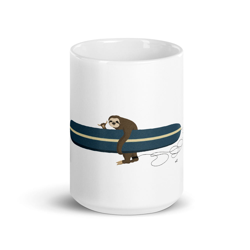 "Surfing Sloth" Mug