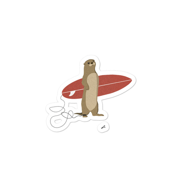 "Surfing Otter" Sticker