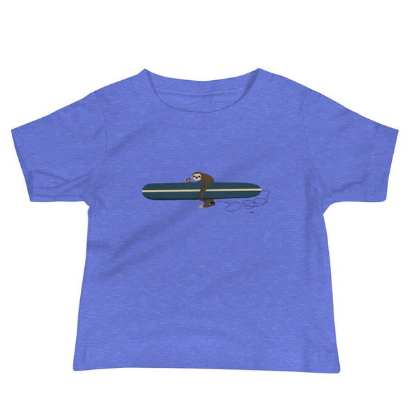 "Surfing Sloth" Baby Jersey Short Sleeve Tee