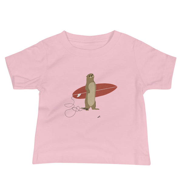 "Surfing Otter" Baby Jersey Short Sleeve Tee
