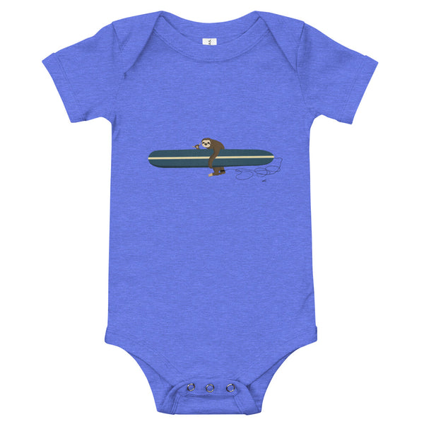 "Surfing Sloth" Baby Bodysuit