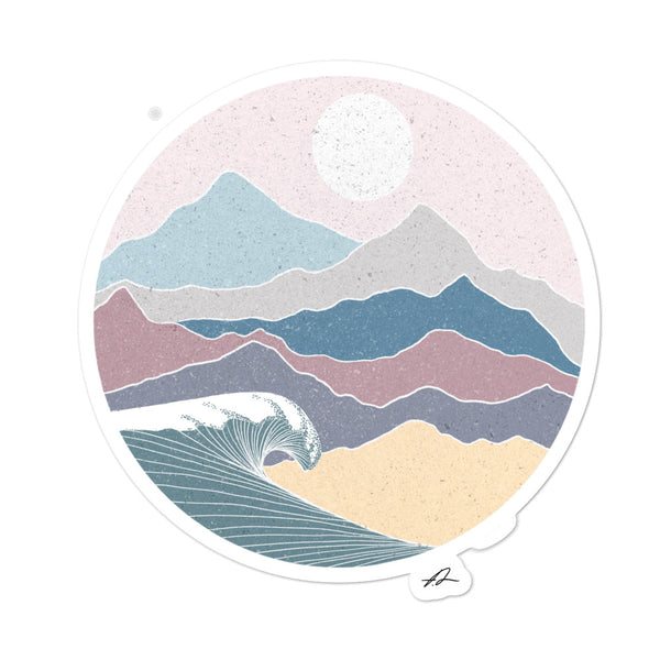 "Colorful Mountains" Sticker