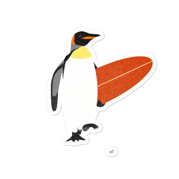 "Surfing Penguin" Sticker