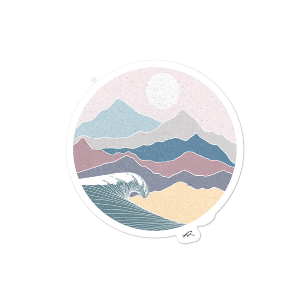 "Colorful Mountains" Sticker