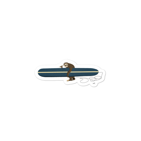"Surfing Sloth" Sticker
