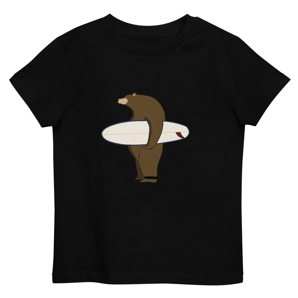 "Surfing Grizzly" Organic Kids Tee