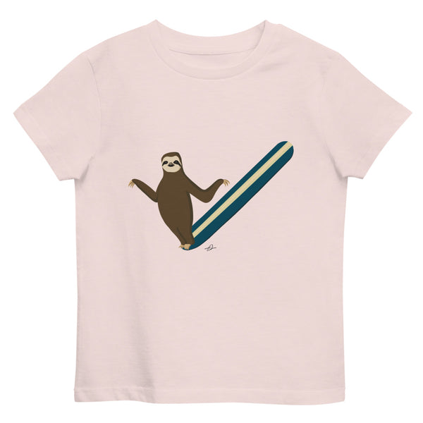 "Surfing Sloth II" Organic Kids Tee