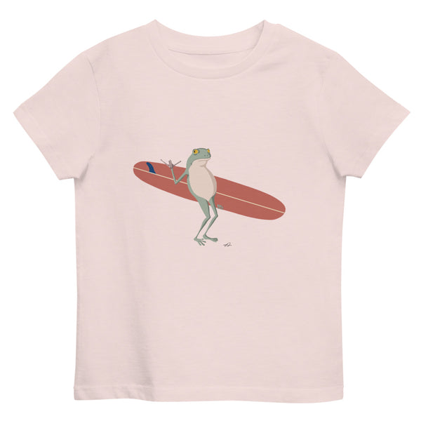 "Surfing Frog" Organic Kids Tee