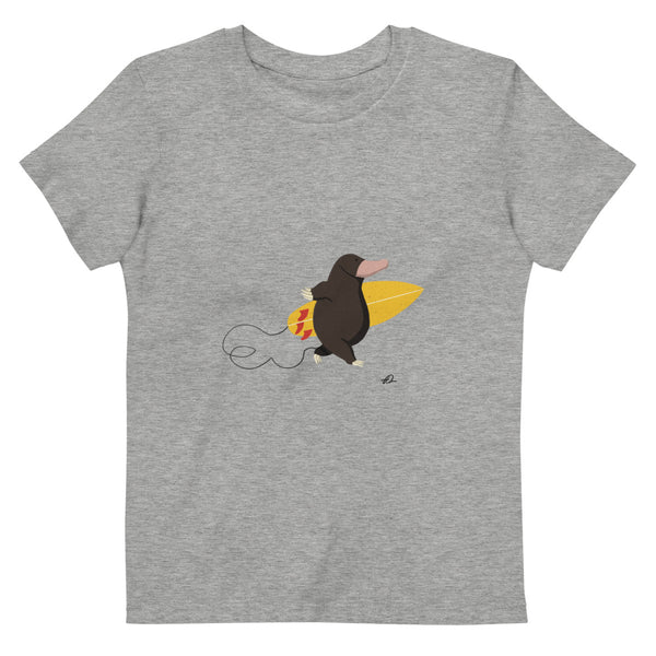 "Surfing Mole" Organic Kids Tee