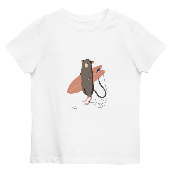 "Surfing Mouse" Organic Kids Tee