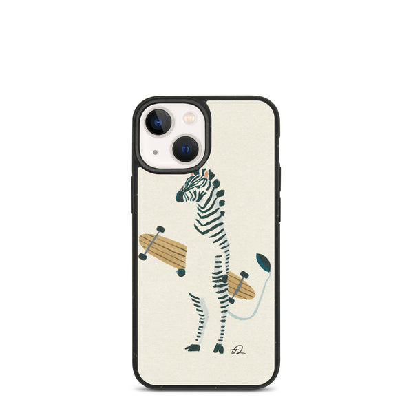 Longboarding Zebra iPhone case