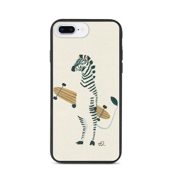 Longboarding Zebra iPhone case