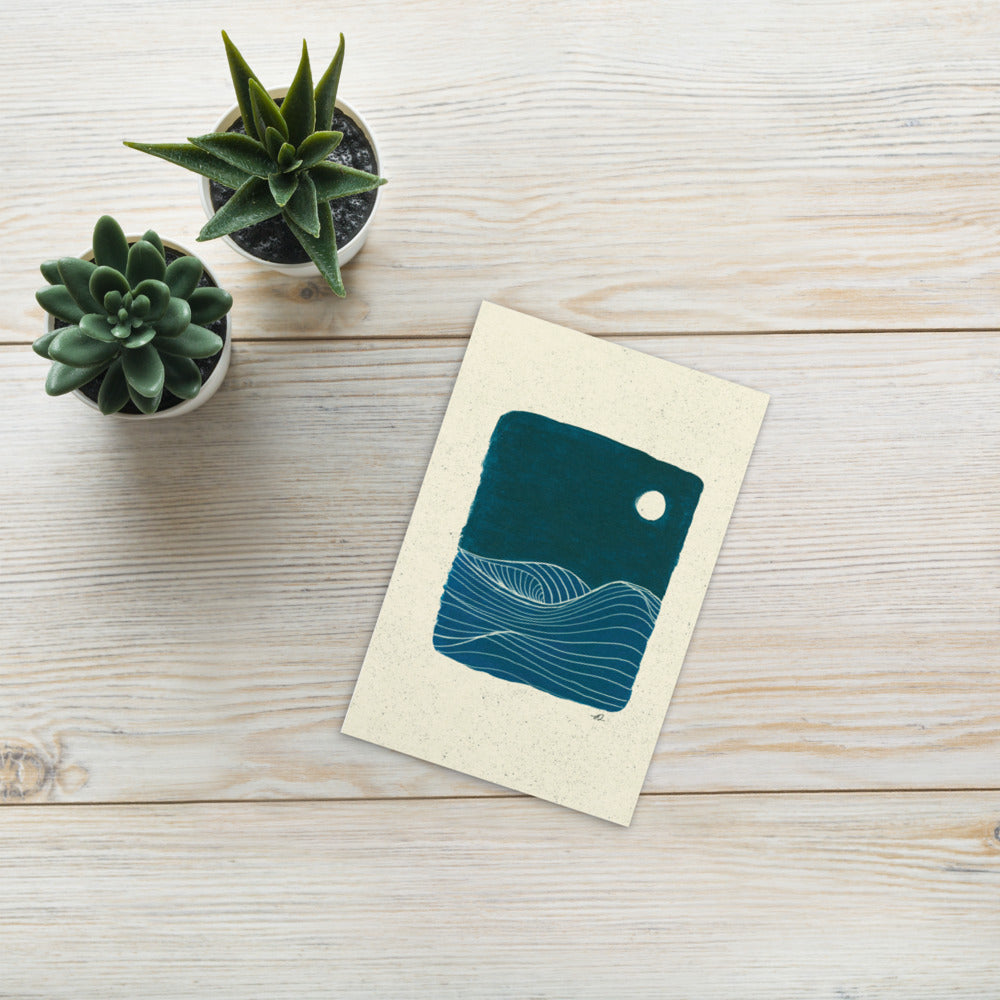 "Shades of blue" Art Postcard