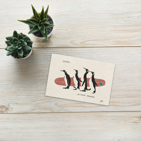 "Going without knowing" Art Postcard