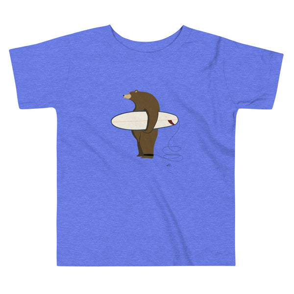 "Surfing Grizzly" Toddler Organic Tee