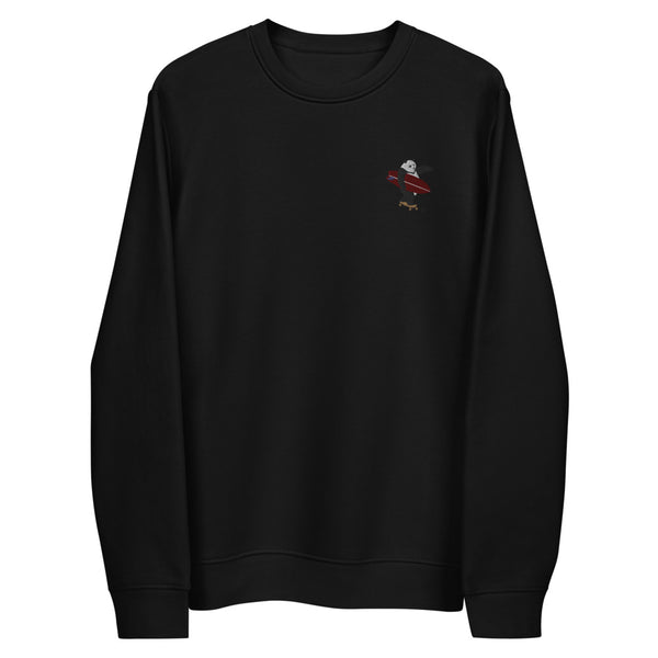 "Surfing Panda" Unisex eco embroidery sweatshirt