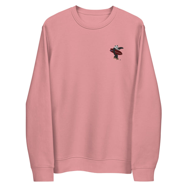 "Surfing Panda" Unisex eco embroidery sweatshirt