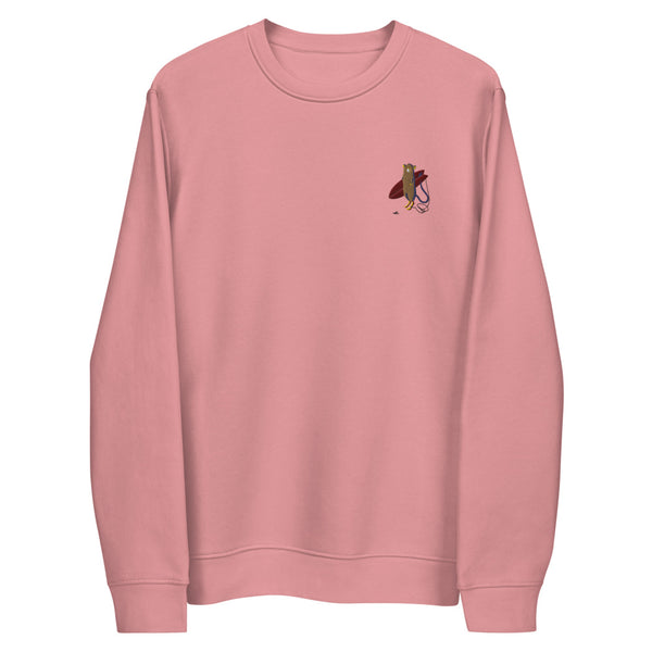 "Surfing Mouse" Unisex embroidery eco sweatshirt