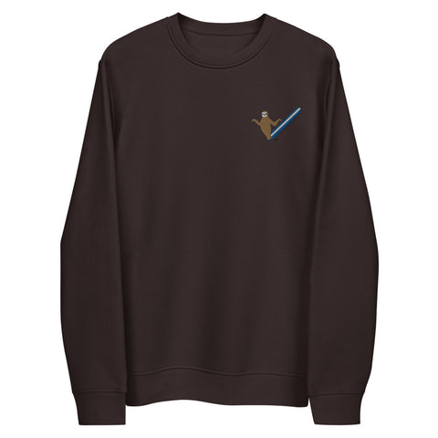 "Surfing Sloth II" Unisex Embroidery eco sweatshirt