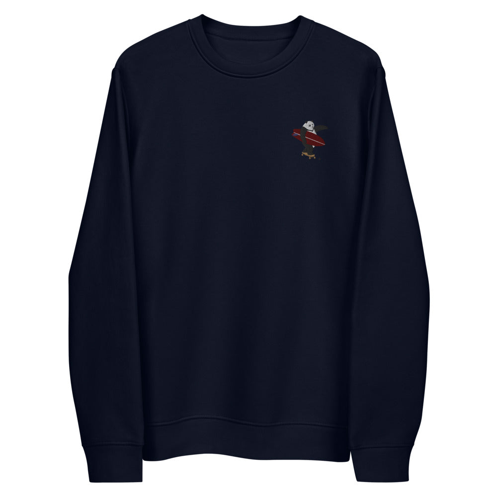 "Surfing Panda" Unisex eco embroidery sweatshirt