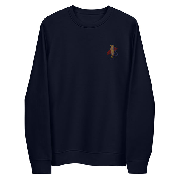 "Surfing Mouse" Unisex embroidery eco sweatshirt