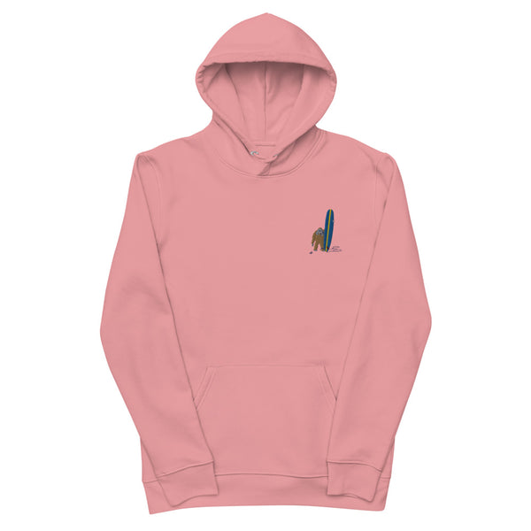 "Surfing Orangutan" Embroidery Unisex essential eco hoodie