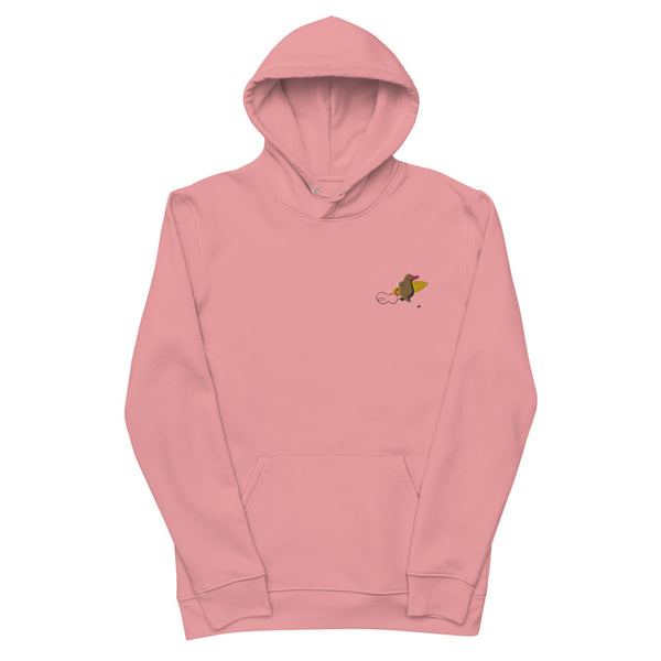 "Surfing Mole" Unisex essential embroidery eco hoodie