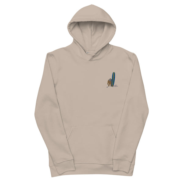 "Surfing Orangutan" Embroidery Unisex essential eco hoodie