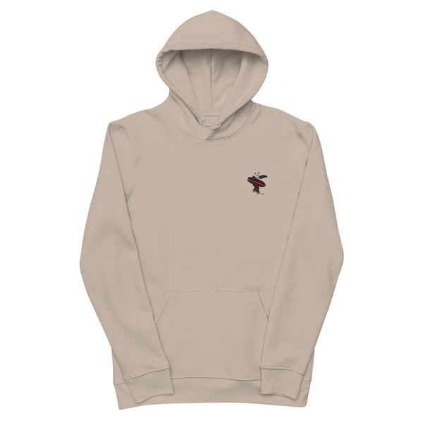 "Surfing Panda" Embroidery Unisex essential eco hoodie
